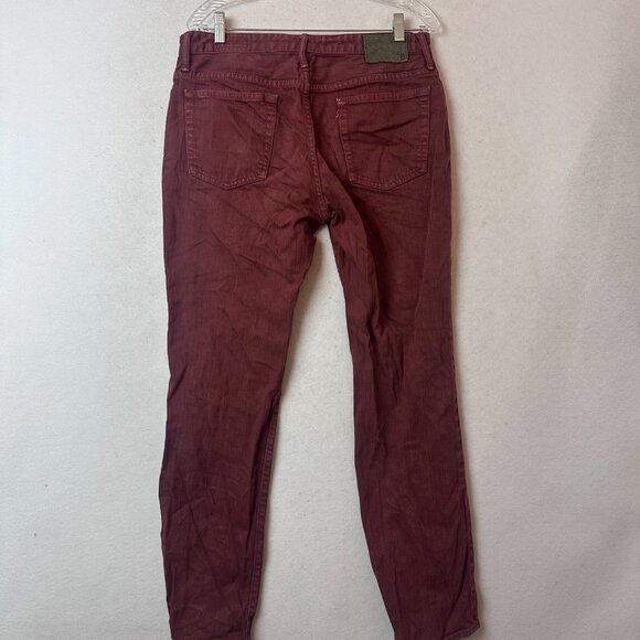 Bonobos mens Travel Jeans Straight Leg maroon red sz 33‎ x 32 preppy denim - Picture 3 of 7